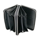 Клатч кожаный с двумя молниями  BAREZ 021 BLACK-10